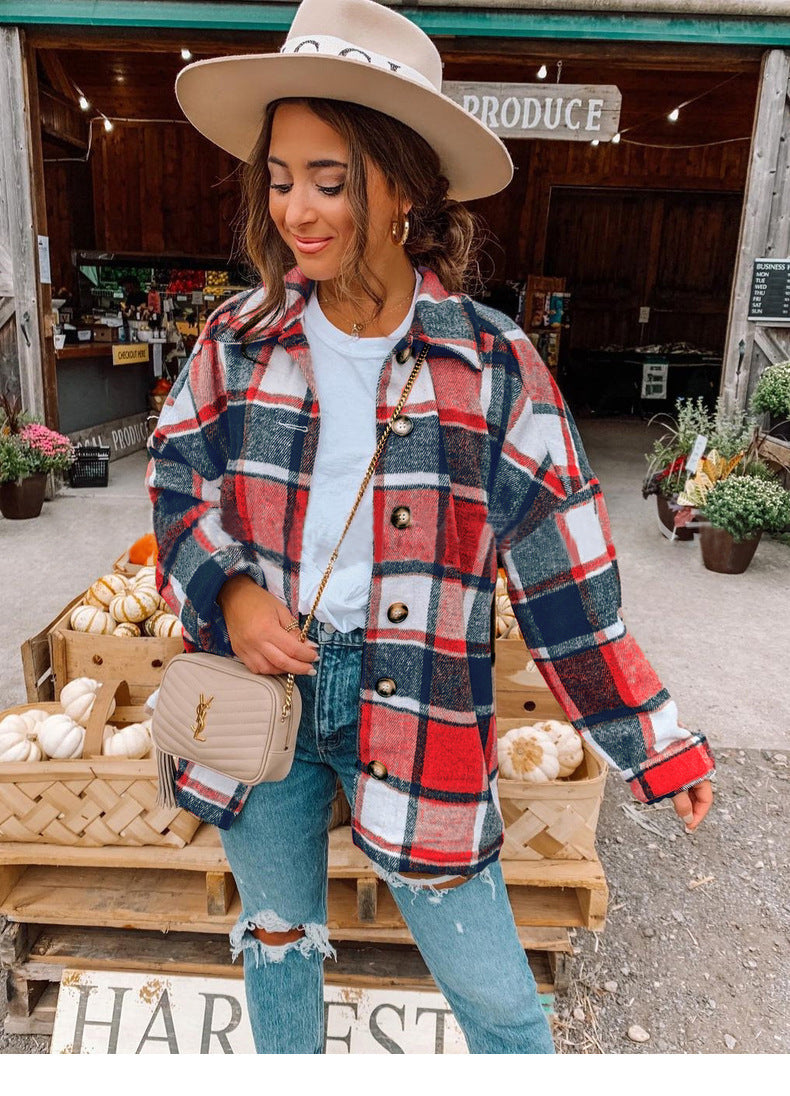 Soft Flannel Plaid Loose Fit Dress