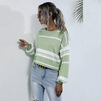 Women's Casual Striped Sweatshirt