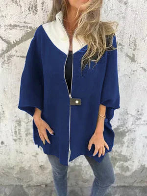 Stylish Stand-Up Collar Jacket Short Zipper