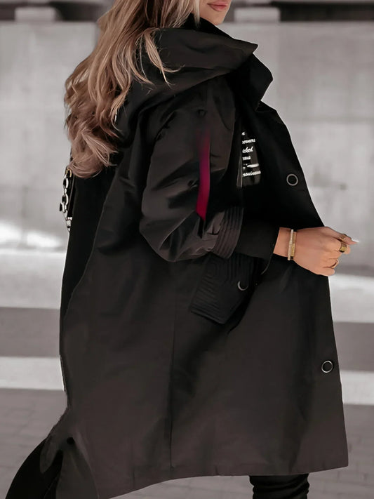 Stylische Jacke mit Kapuze Modern Design - IdealeKleiden