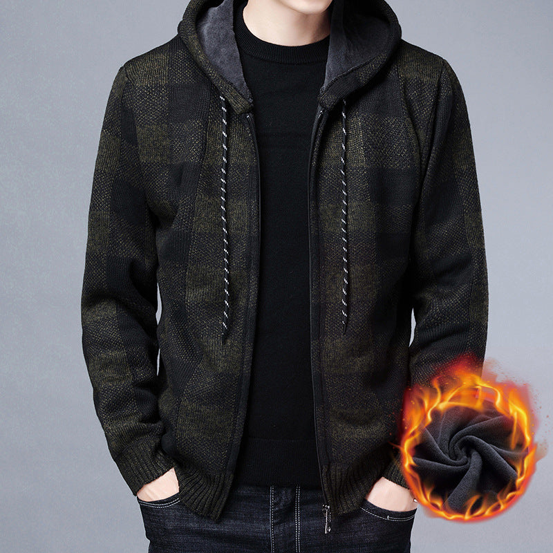 Men's Sweatshirt Jacket Warm Wool Blend Comfortable