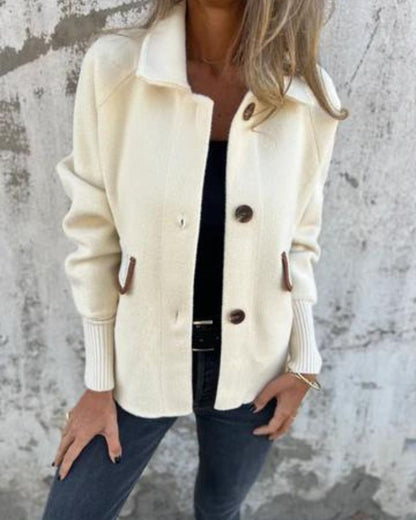 Stylish Lapel Jacket Casual Single-breasted