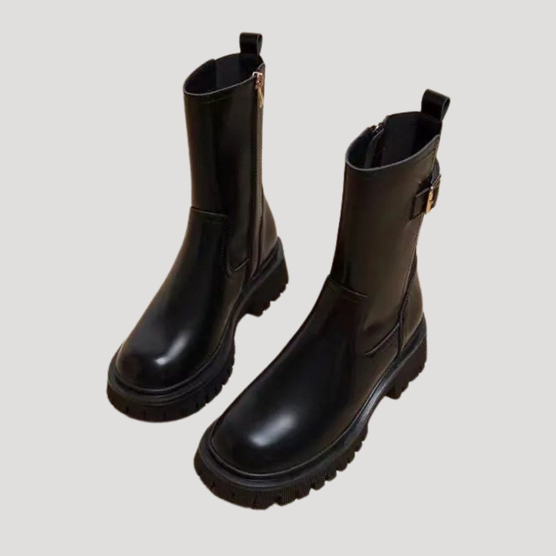 Damen Stiefel Frühling Modisch Wadenhoch - IdealeKleiden
