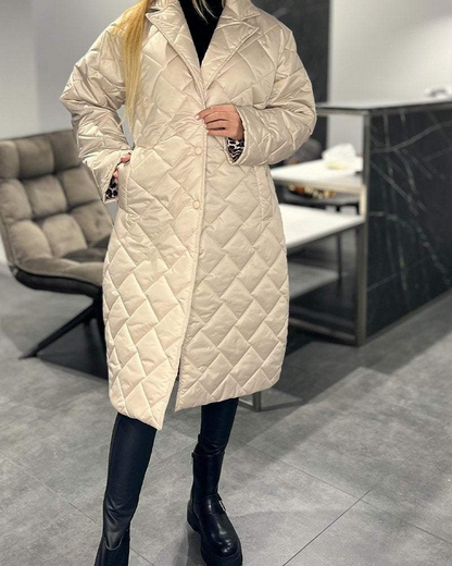 Comfortable Cotton Mid-Length Relaxed Fit Coat