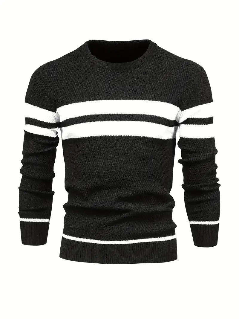 Men's Striped Pattern Modern Jumper