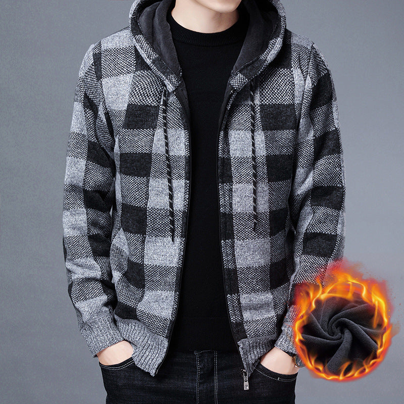 Men's Sweatshirt Jacket Warm Wool Blend Comfortable