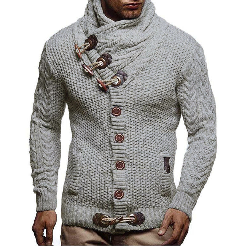 Men's Cardigan Asymmetrical Elegant Style