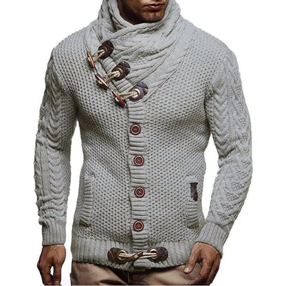 Men's Cardigan Asymmetrical Elegant Style