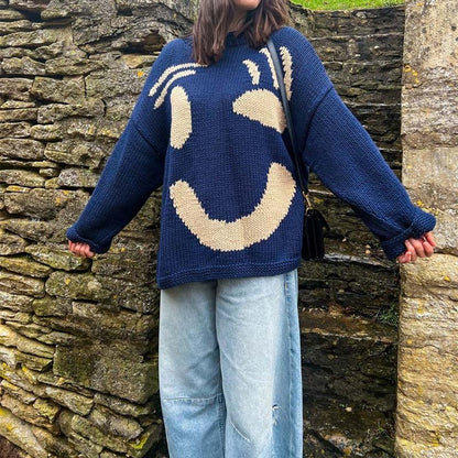 Smiling Knit Sweater Women