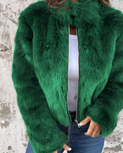 Women's Winter Jacket High-Collar Fluffy Warm
