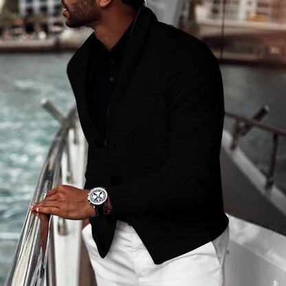 Men's Cardigan Elegant Design Shawl Collar