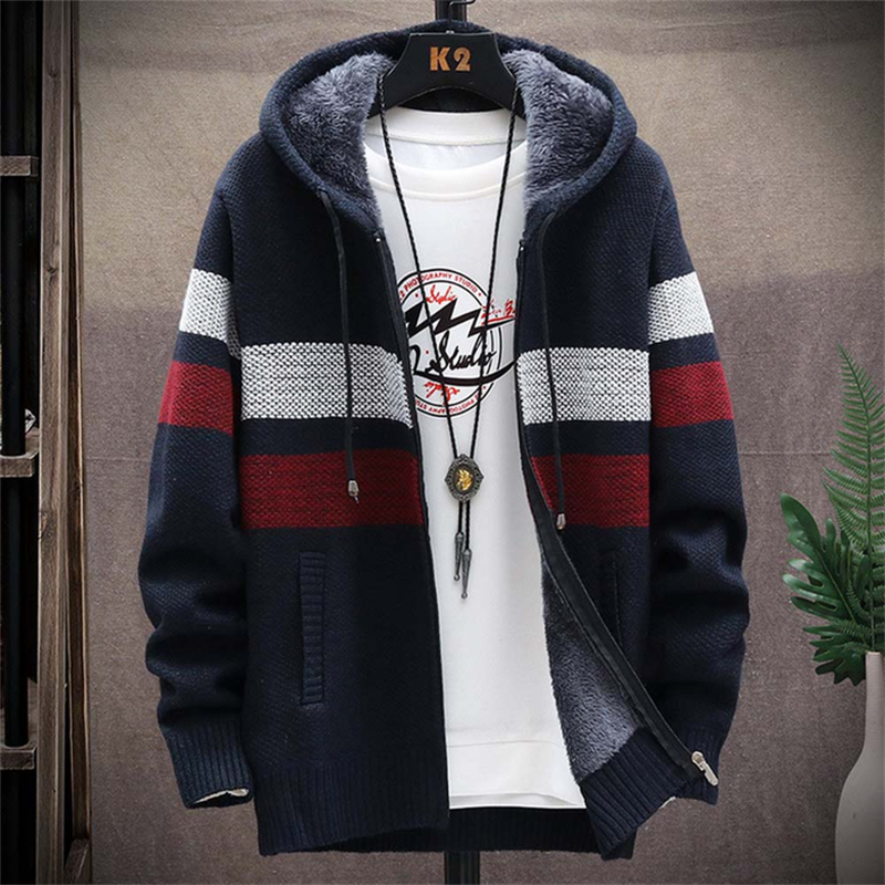 Herren Kapuzenpullover Warm Winterlich - IdealeKleiden