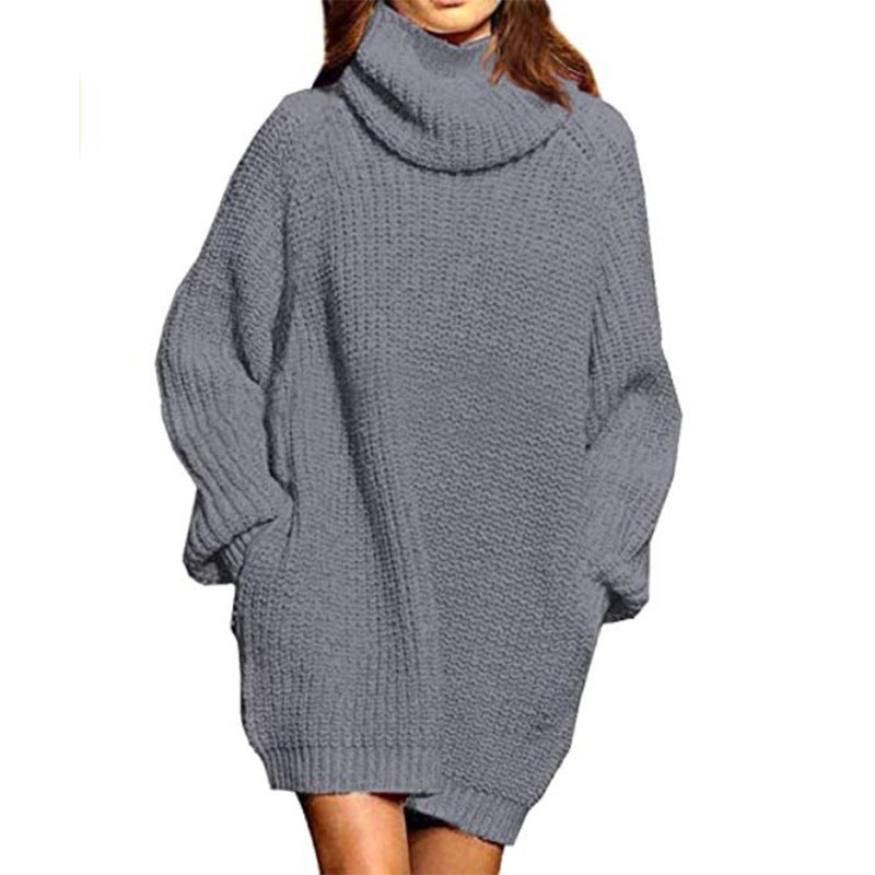 Women's Oversized High-Neck Pullover Casual Chic
