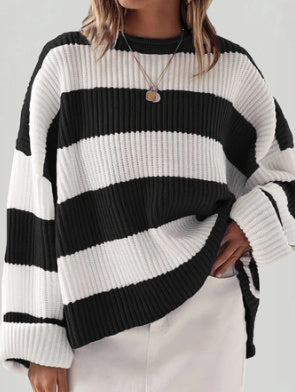 Striped Sweater for Women - Modern Chic