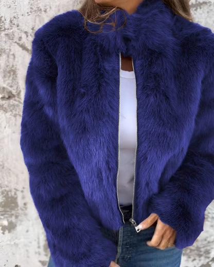Women's Winter Jacket High-Collar Fluffy Warm