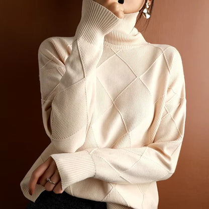 Soft Cashmere Jumper Roll Neck Women's Scarf