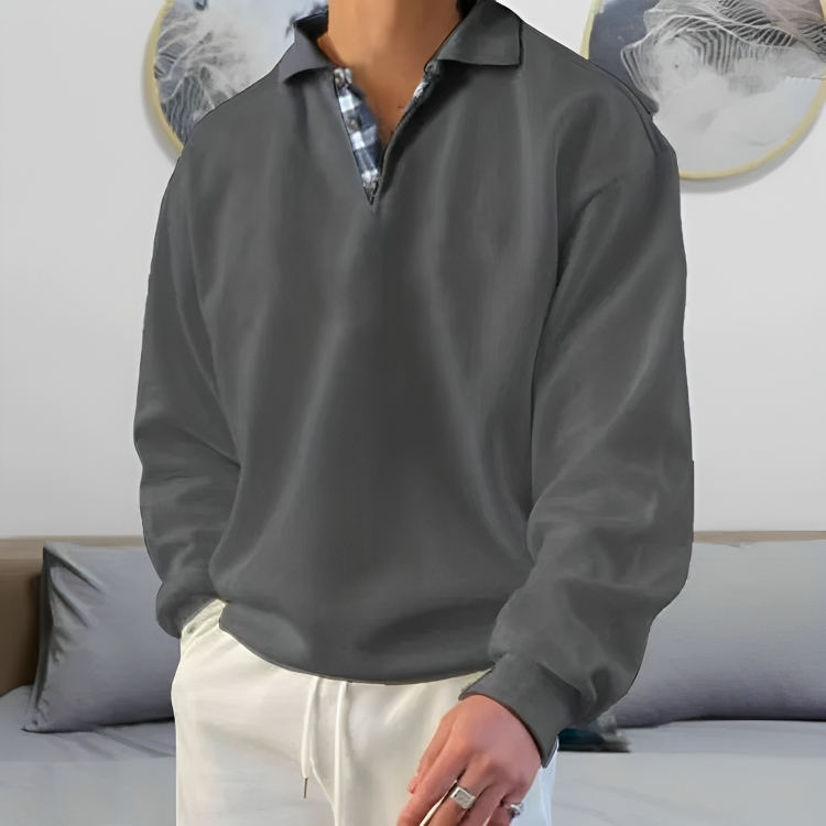 Comfortable Polo Sweatshirt Casual