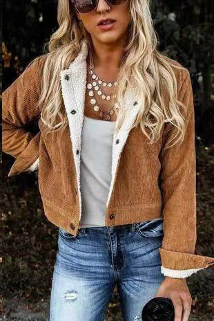 Short Leather Jacket Casual Chic
