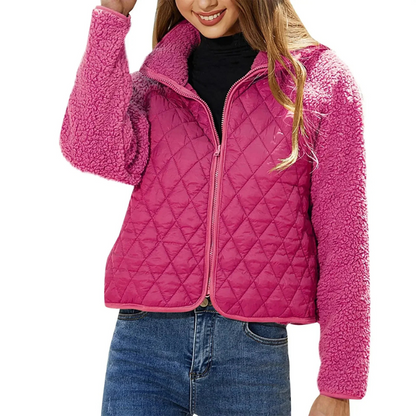 Padded Short Jacket Stand-up Collar Women