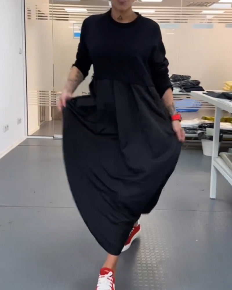 Colorful Leisure Dress Plain Fashion