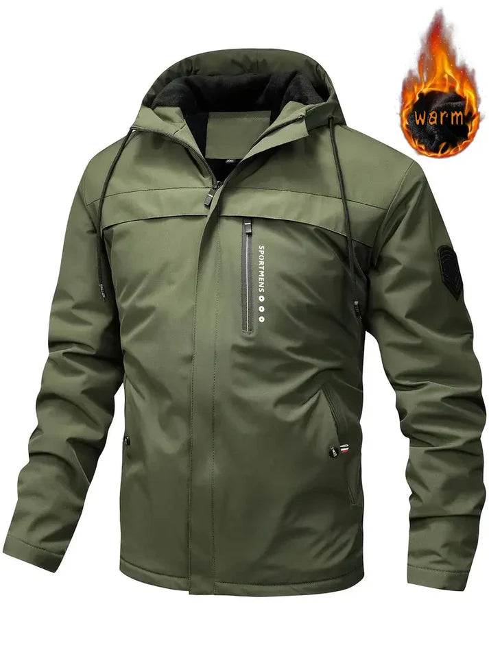 Men's Winter Jacket Fur-lined Warm Insulated with Pockets