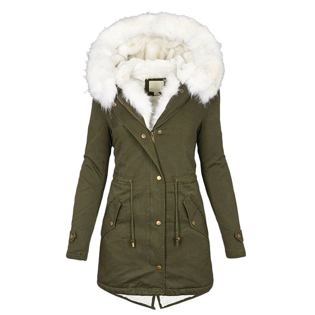 Elegant Women's Winter Coat Luxury Lining