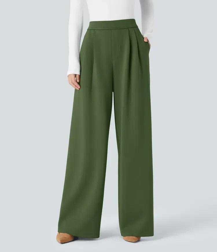 Elegant Women's High-Waisted Trousers