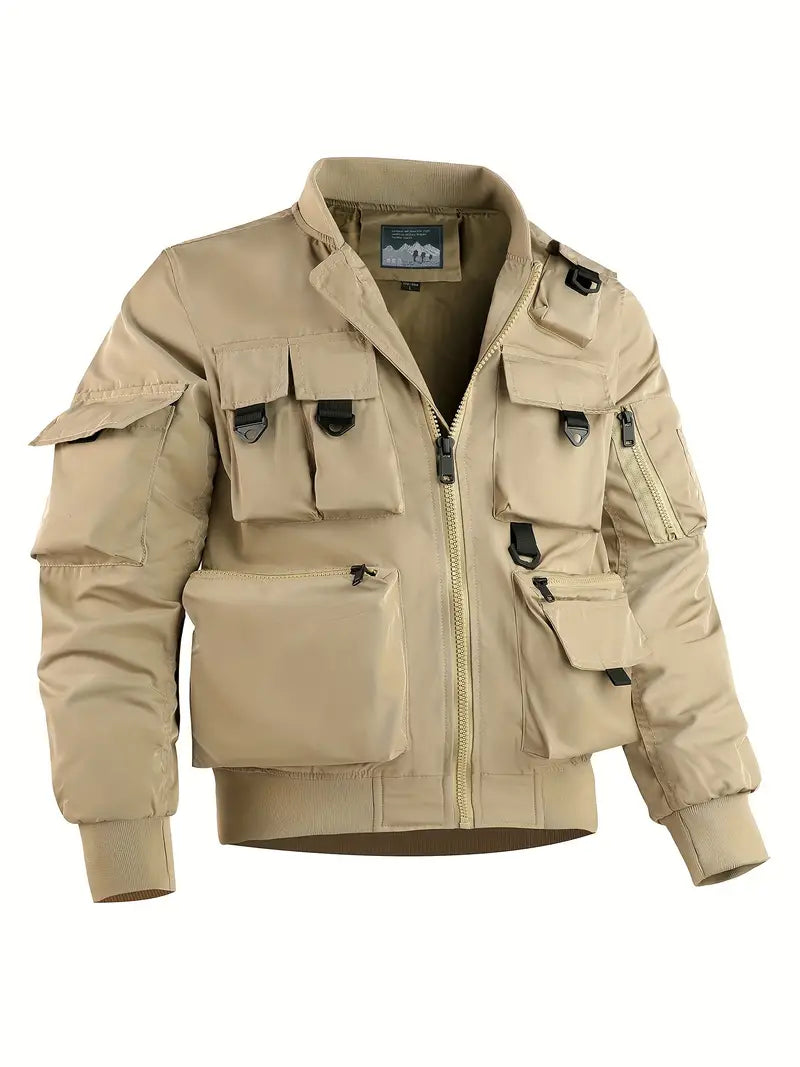 Men's Cargo Jacket Multi-Pocket Functional