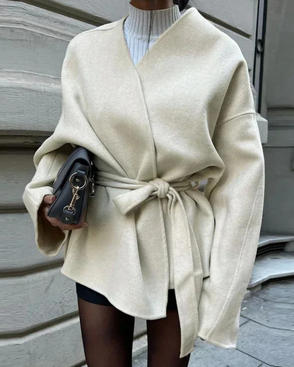 Stylish tweed jacket casual look