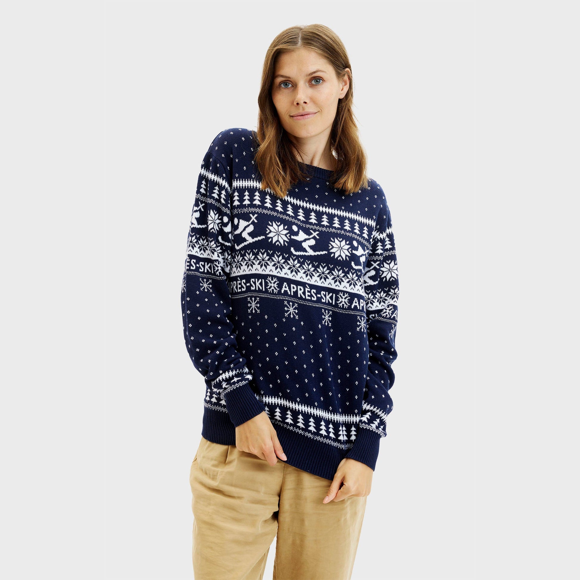 Weihnachtssweater Damen Après-Ski Chic - IdealeKleiden