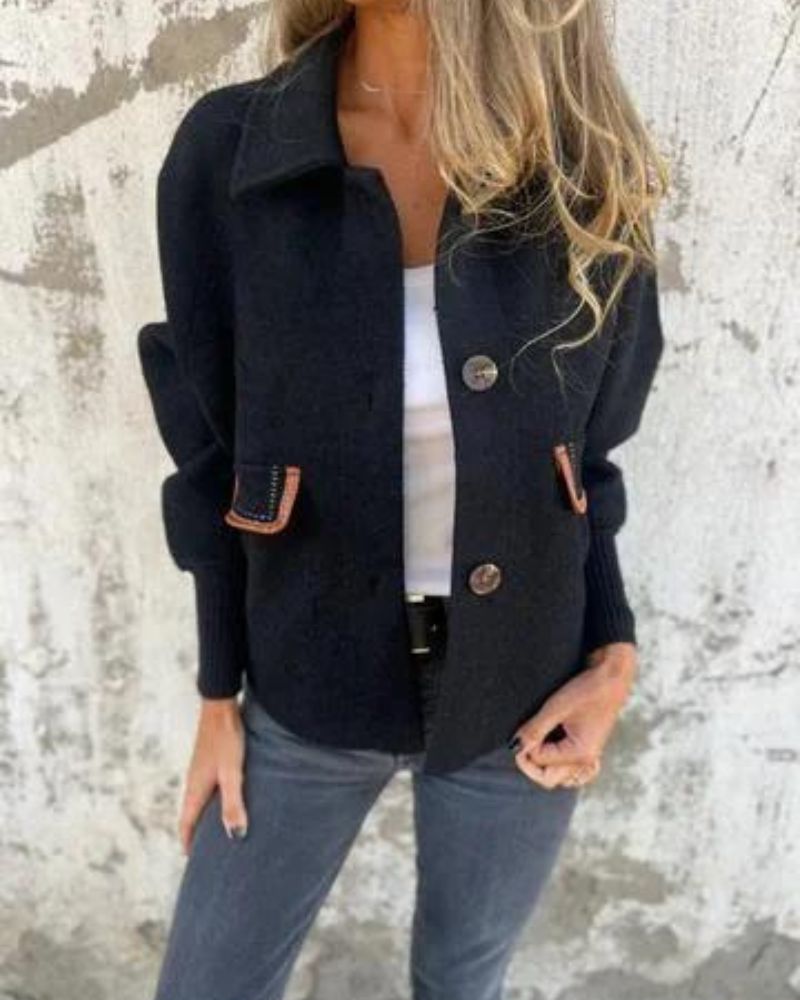 Stylish Lapel Jacket Casual Single-breasted