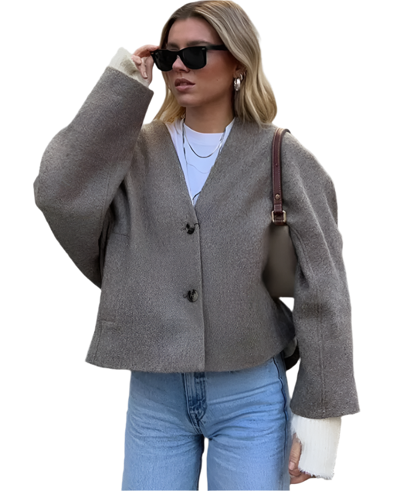 Luxury Blazer Women's Jacket Faux Fur Elegant