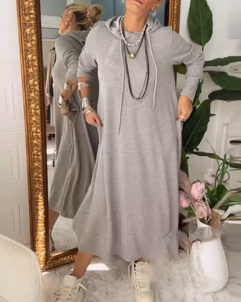 Women's Hooded Dress with Pocket