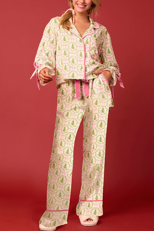 Christmas Outfit: Long Sleeve Top and Elastic Pants Set
