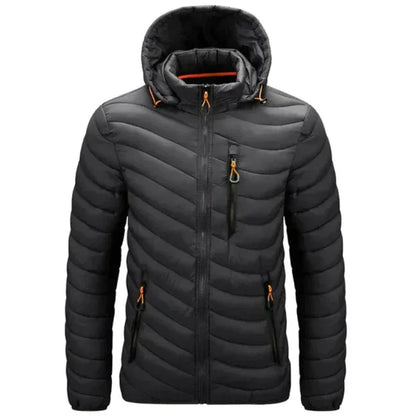 Herren Daunenjacke Wasserfest mit Abnehmbarer Kapuze