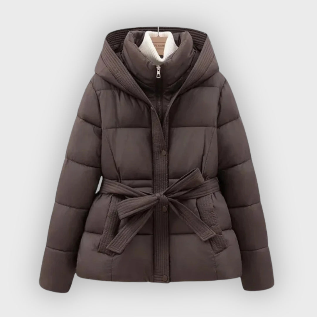 Stylish Women's Winter Parka with Belt