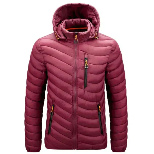 Herren Daunenjacke Wasserfest mit Abnehmbarer Kapuze