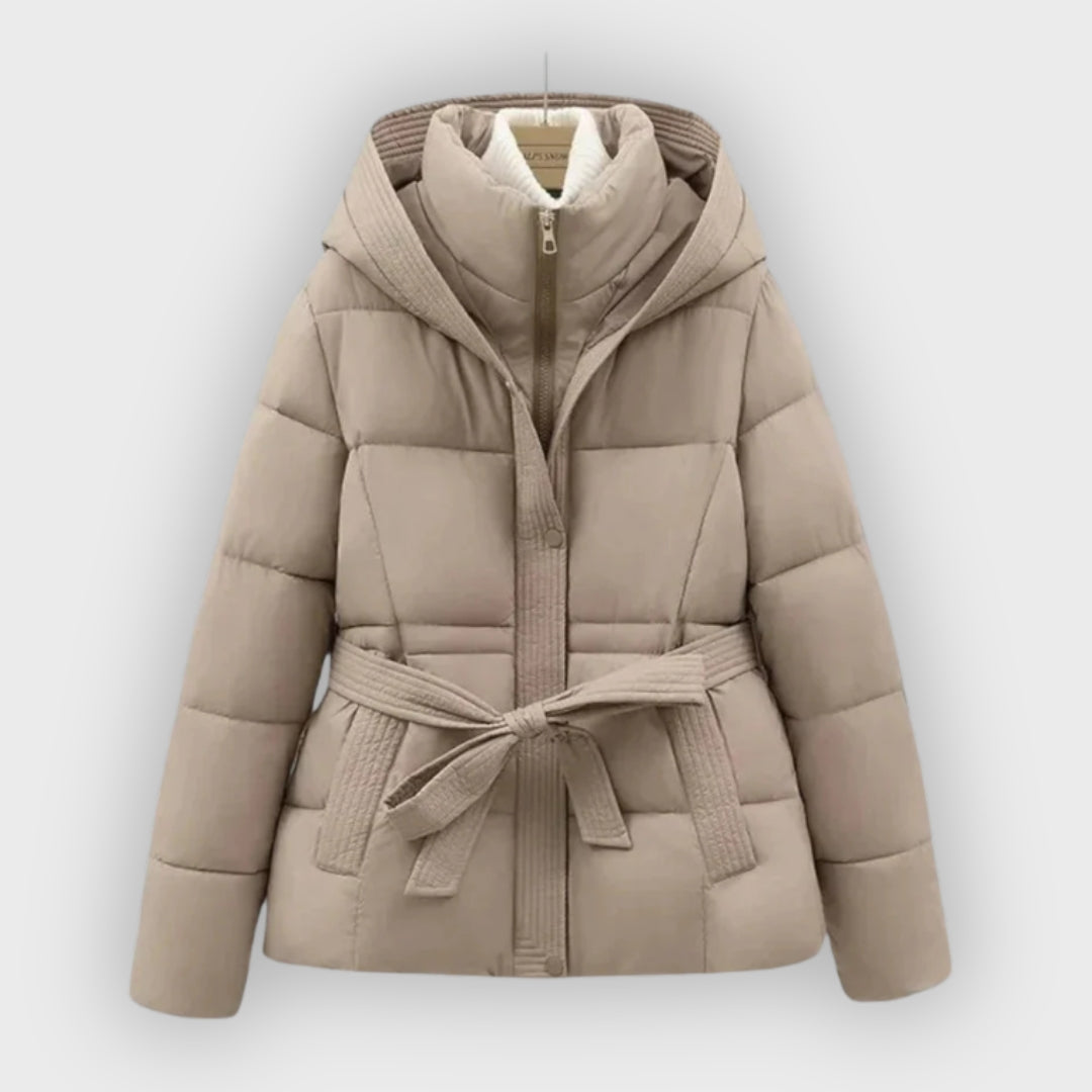 Stylish Women's Winter Parka with Belt