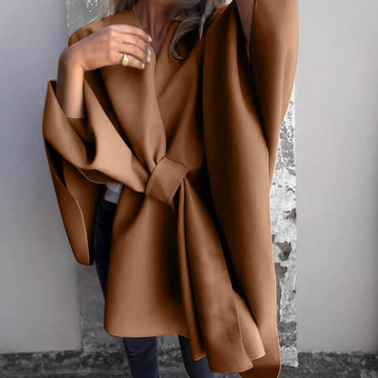 Women's Long Cardigan Batwing Sleeves Elegant