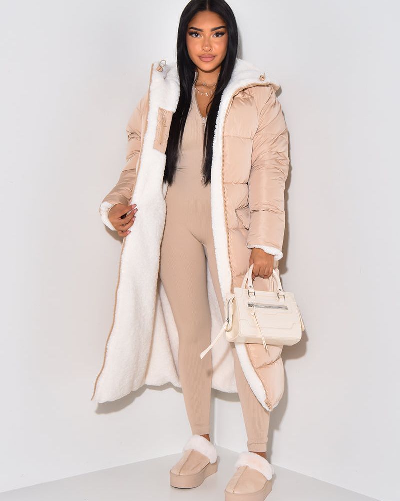 Long Reversible Women's Winter Jacket