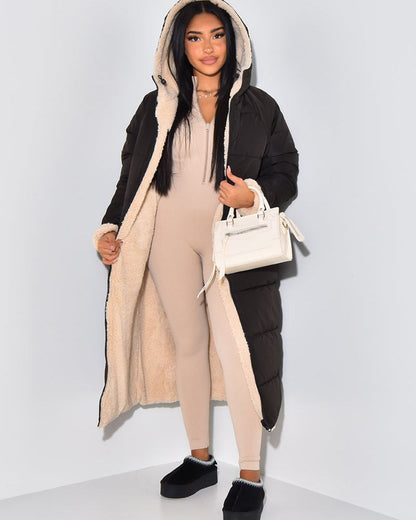 Long Reversible Women's Winter Jacket
