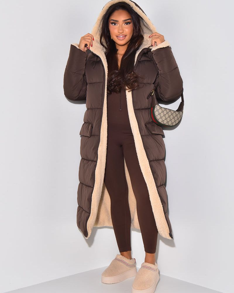 Long Reversible Women's Winter Jacket
