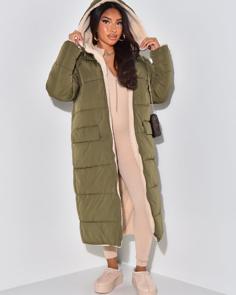 Long Reversible Women's Winter Jacket