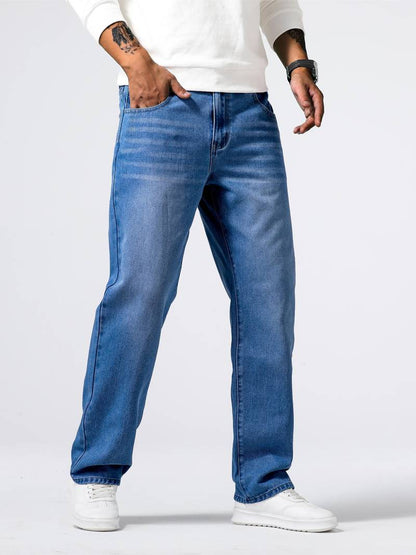 Men's Straight Leg Casual Jeans