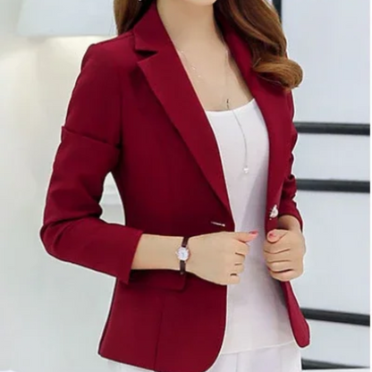 Elegant Women's One-Button Blazer