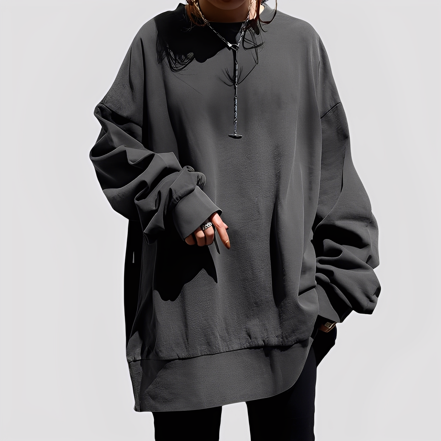 Damen Oversize Sweater Modern Chic - IdealeKleiden