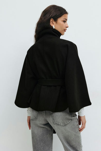 Women's Plus Size Belted Coat Jacket