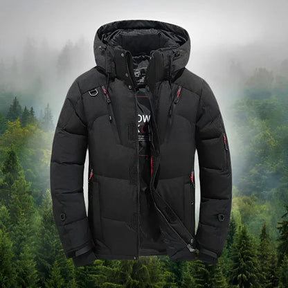 Men's Winter Parka Down Jacket Detachable Hood