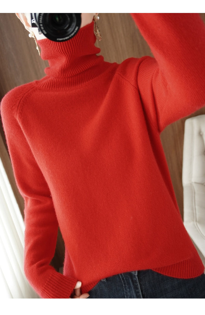 Comfortable Turtleneck Sweater Loose Fit