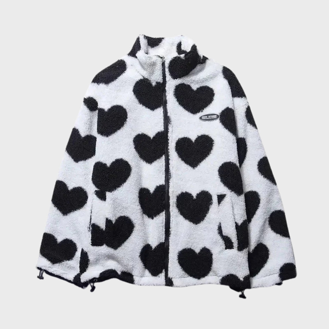 Herzförmige Damenjacke Reversibel - IdealeKleiden